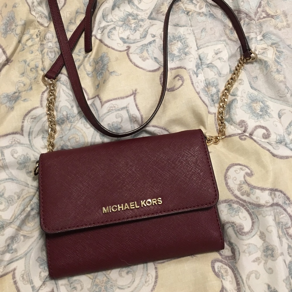MK Maroon Small Crossbody